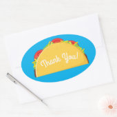 Taco verjaardagsfeestje Mexicaans eten Ovale Sticker (Envelop)