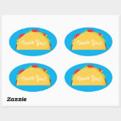 Taco verjaardagsfeestje Mexicaans eten Ovale Sticker (Vel)
