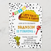 Taco verjaardagsfeestje uitnodiging (Voorkant / Achterkant)