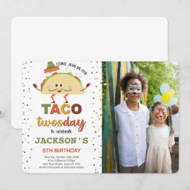 Taco-verjaardagsfoto uitnodiging