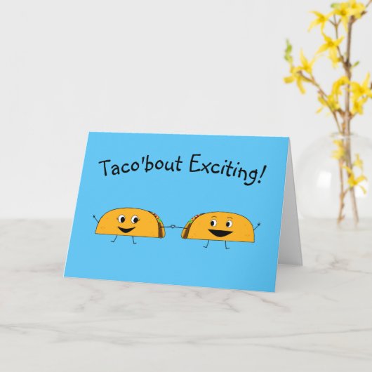 Taco Verloving Gefeliciteerd Kaart (Gele Bloem)