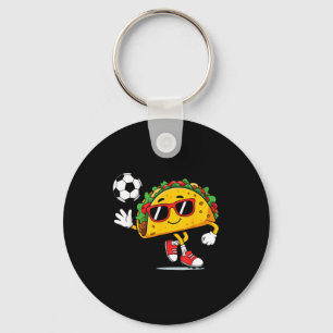 Taco voetballend Mexicaans cinco de mayo sombrero Sleutelhanger