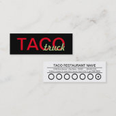 taco vrachtwagenponskaart klantenkaartje (Voorkant / Achterkant)