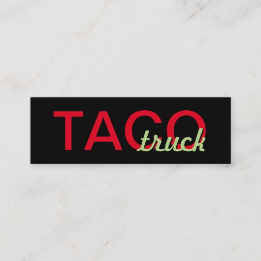 taco vrachtwagenponskaart klantenkaartje (Voorkant)