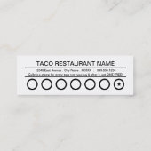 taco vrachtwagenponskaart klantenkaartje (Achterkant)