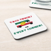 Taco-vrachtwagens op elke hoek bier onderzetter (Linkerzijde)