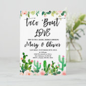 Taco Vrijgezellenfeest Invite, Taco ‘Bout LOVE Kaart (Staand voorkant)