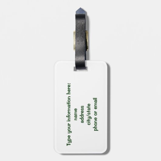 Taco vs burrito bagagelabel (Achterkant verticaal)