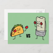 Taco vs burrito briefkaart (Voorkant / Achterkant)