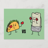 Taco vs burrito briefkaart (Voorkant)