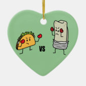 Taco vs burrito keramisch ornament (Voorkant)