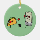 Taco vs burrito keramisch ornament (Voorkant)