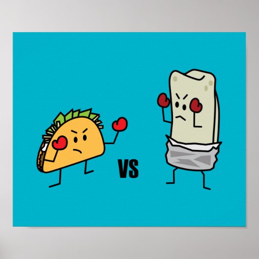 Taco vs Burrito Poster (Voorkant)