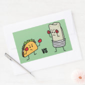 Taco vs burrito rechthoekige sticker (Envelop)