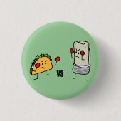 Taco vs burrito ronde button 3,2 cm (Voorkant)