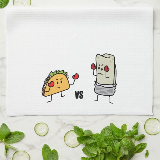 Taco vs burrito theedoek (Gevouwen)