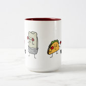 Taco vs burrito tweekleurige koffiemok (Center)