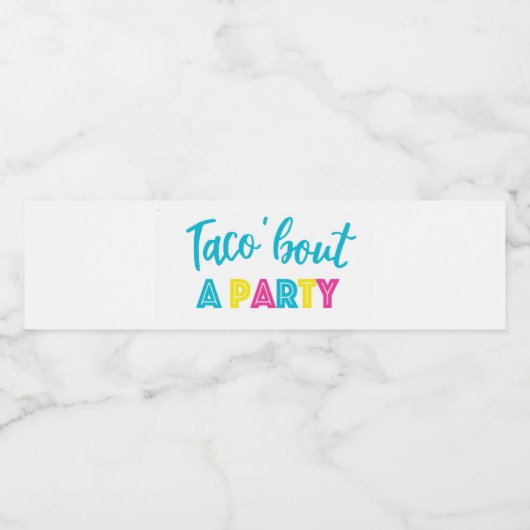 Taco-waterfleslabels Waterfles Etiket (Enkel label)