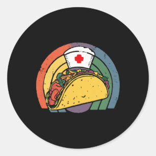 Taco Zurse Stethoscoop Cinco de Mayo Zurse Women S Ronde Sticker