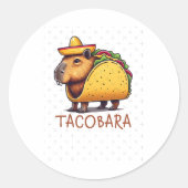 Tacobara Capybara in een Taco kostuum Sticker (Voorkant)