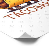 Tacobara Capybara in een Taco kostuum Sticker Poster (Hoek)