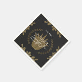 Taco'Bout 21 | Zwart/gouden Tequila Napkins Servet (Hoek)