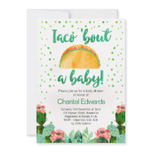 Taco'Bout A Baby Fiesta Baby shower Invitation