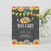 Taco'Bout A Baby Fiesta Baby shower Invitation Kaart (Staand voorkant)