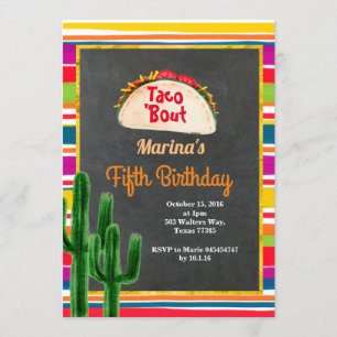 Taco'Bout A Baby Fiesta Birthday Uitnodiging