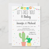 Taco'Bout A Baby Fiesta Cactus Baby shower Kaart (Voorkant)