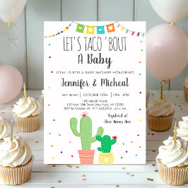 Taco'Bout A Baby Fiesta Cactus Baby shower Kaart