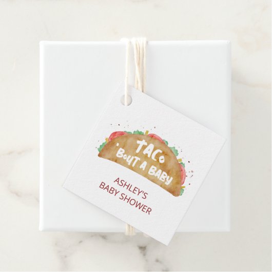 Taco'Bout a Baby shower Fiesta Gift Bedankjes Labels (In situ)