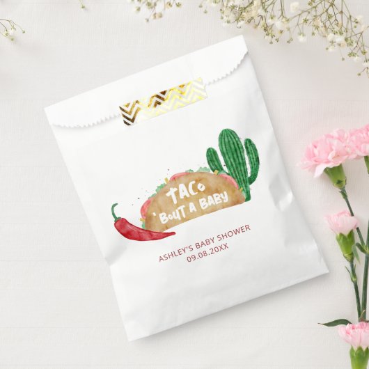 Taco'Bout a Baby shower Fiesta Persoonlijk Bedankzakje (Gezegeld)
