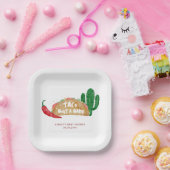Taco'Bout a Baby shower Fiesta Persoonlijk Papieren Bordje (Feest)