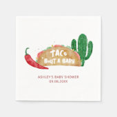 Taco'Bout a Baby shower Fiesta Persoonlijk Servet (Voorkant)