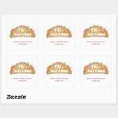 Taco'Bout a Baby shower Fiesta Vierkante Sticker (Vel)