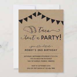 Taco'Bout a Party Birthday Invitation Kaart