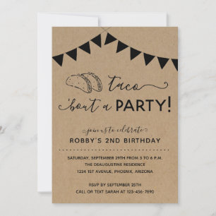 Taco'Bout a Party Birthday Invitation Kaart