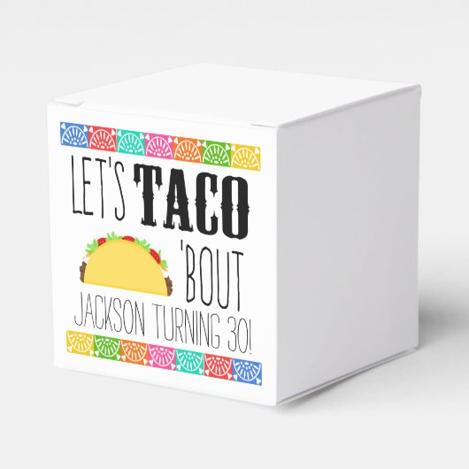 Taco'Bout Birthday Party Bedankdoosjes (Voorkant Zijde)