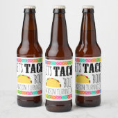 Taco'Bout Birthday Party Bier Etiket (Flessen)