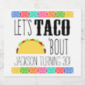 Taco'Bout Birthday Party Bier Etiket (Enkel label)