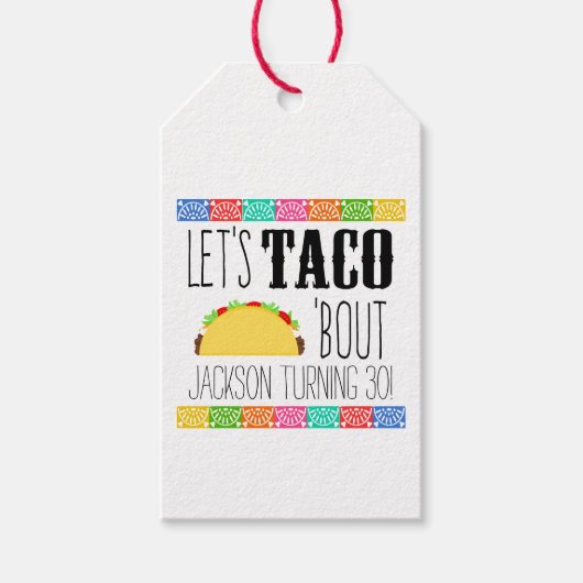 Taco'Bout Birthday Party Cadeaulabel (Voorkant)