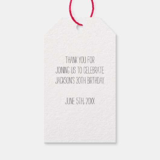 Taco'Bout Birthday Party Cadeaulabel (Achterkant)