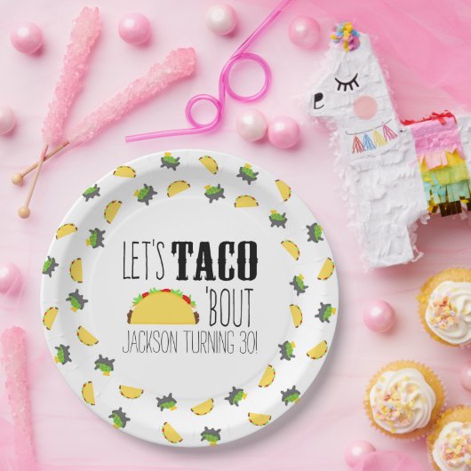 Taco'Bout Birthday Party Papieren Bordje (Feest)