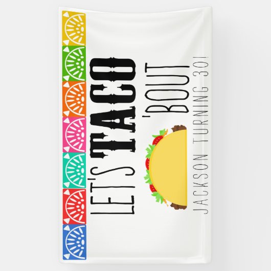 Taco'Bout Birthday Party Spandoek (Verticaal)