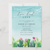 Taco'Bout Love Cactus Fiesta Engagement Party Kaart (Voorkant)