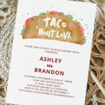 Taco'Bout Love Couples Shower Fiesta Invitation Briefkaart<br><div class="desc">Taco'Bout Love-uitnodiging voor een leuke,  fiesta-thema trouwdouche. U kunt de tekst aanpassen om uw gebeurtenis te passen.</div>