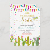 Taco'Bout Love Couples Verloving Cactus Fiesta Kaart (Voorkant / Achterkant)