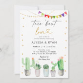 Taco'Bout Love Fiesta Cactus Vrijgezellenfeest Kaart (Voorkant)