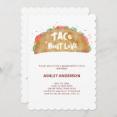 Taco'Bout Love Wedding Bachelorette Fiesta Kaart (Voorkant / Achterkant)